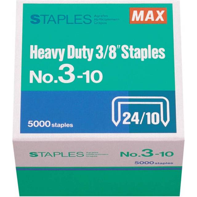 MAX 3/8-Inch Staples for HD-3DF Stapler (5,000 Staples per Box) (3-10)