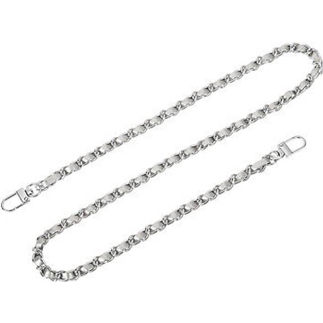 32 Purse Chain Strap With Buckles For Shoulder (silver + Silver)