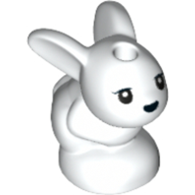 LEGO Animal White Baby Bunny Rabbit Sitting Friends Minifigure (Chili / Mini)