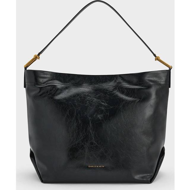 Charles & Keith - Sianna Slouchy Hobo Bag - Black - L