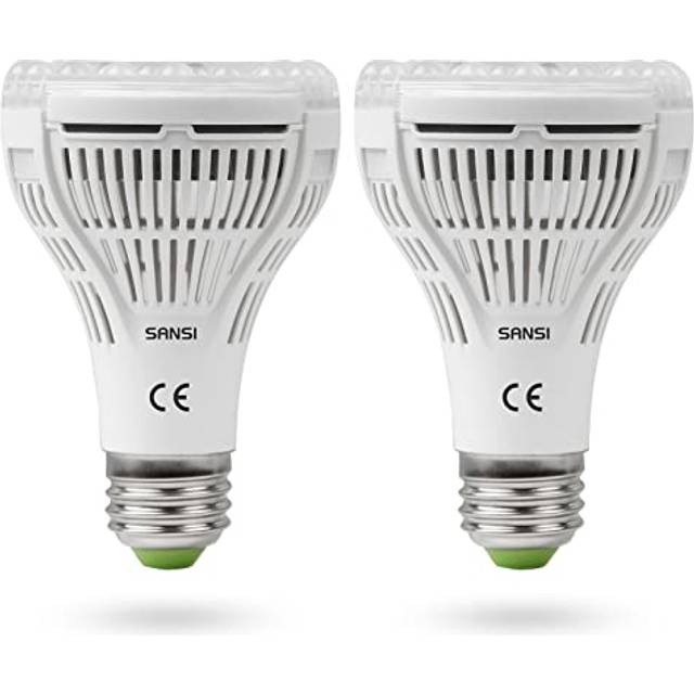 SANSI 15W LED Grow Light Bulb for Indoor Plants 2-Pack, E27 Screw Full Spectrum LED Plant Lamp Bulbs, 150W Equivalent, Grow Light for Garden, Flowers,