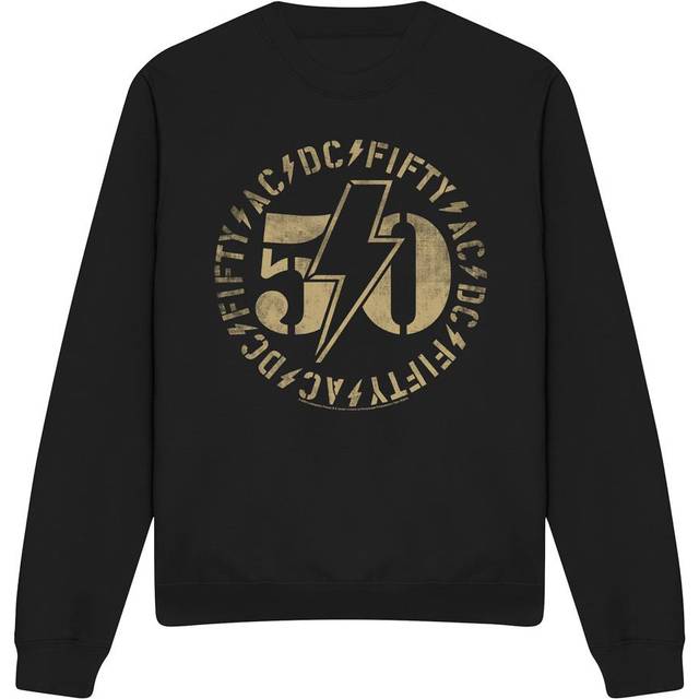 (XXL, Black) AC/DC Unisex Adult 50 Logo Sweatshirt