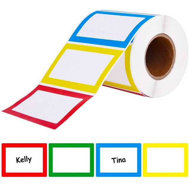 Cyslmuk - 300pcs Blank Laptop Sticker Labels Self Adhesive Stickers Clothing Labels Classification Labels Animal Bottle Stickers