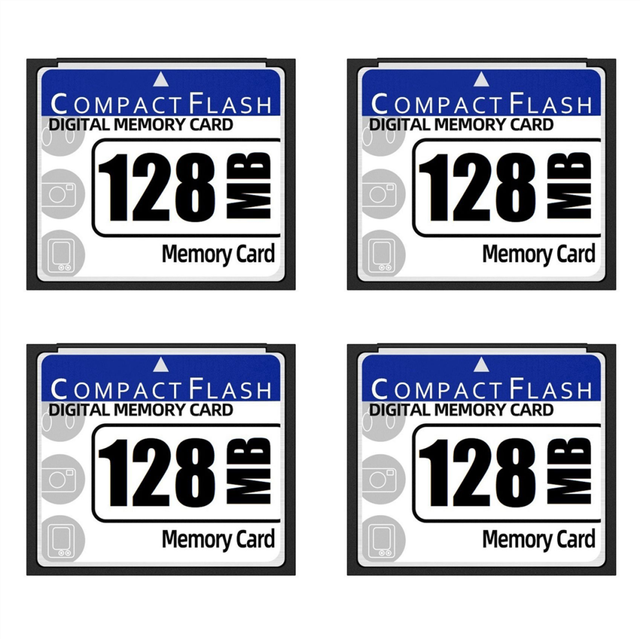 4X 128MB Compact Flash Memory Card for Camera, Advertising Machine, Industrial Computer