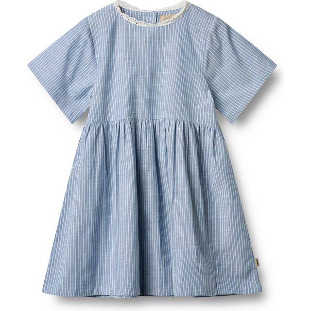 WHEAT Kids Elma Organic Cotton Stripe Dress