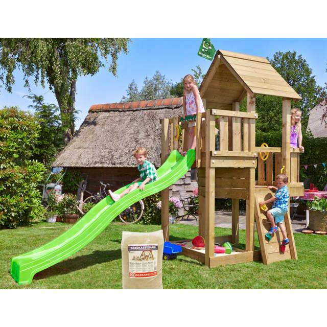 Lektorn Jungle Gym Cubby Ink. 120 Kg Sand & Grön Rutschkana