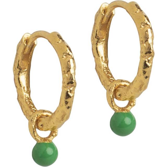 â¤ï¸ Enamel - Øreringe - Hoops Belle - Grass Green
