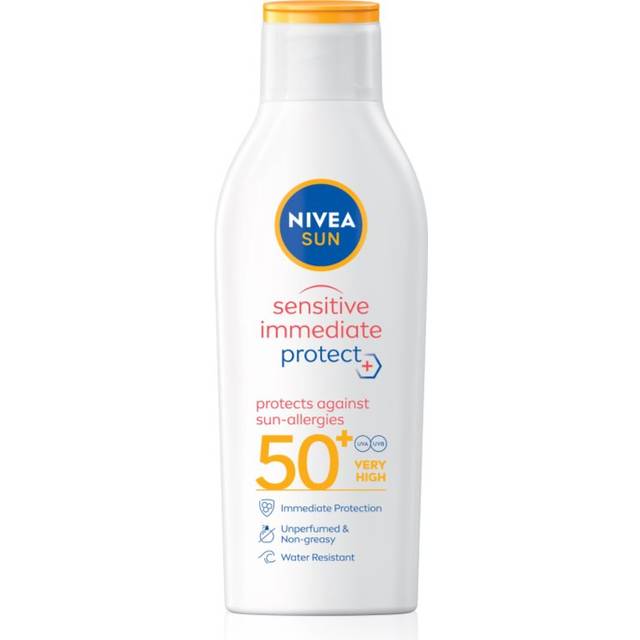 NIVEA SUN Sensitive Immediate Sol-lotion för känslig hud SPF 50+ 200 ml