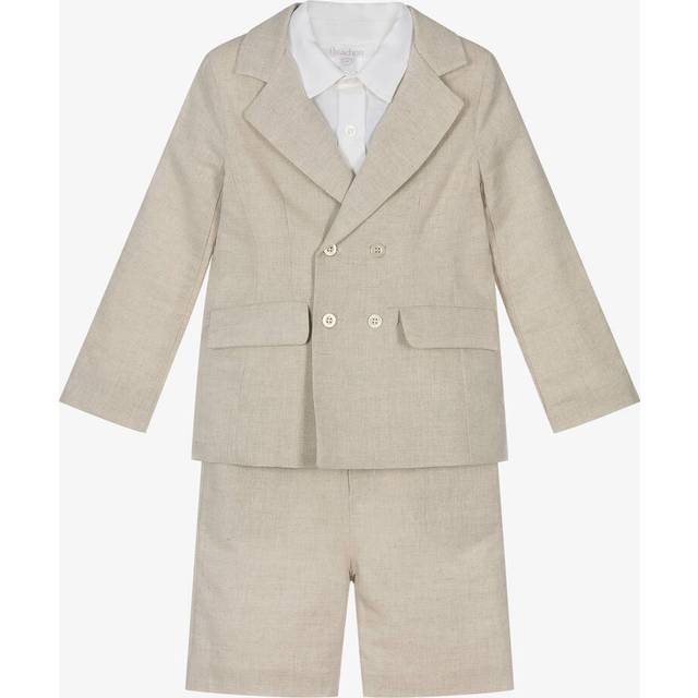 Patachou Boys Beige Linen & Cotton Suit - 12 month