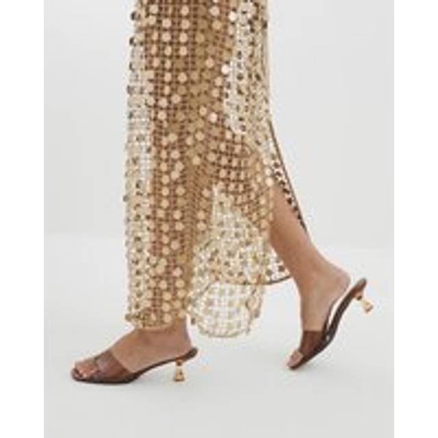 River Island Womens Brown Perspex Low Heeled Sandals - 5