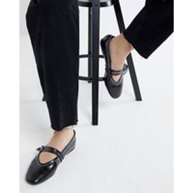 River Island Womens Black Studded Mary Jane Shoes - 7