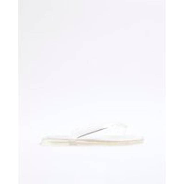 River Island Womens Clear Flip Flop Jelly Sandals - Beige - 6