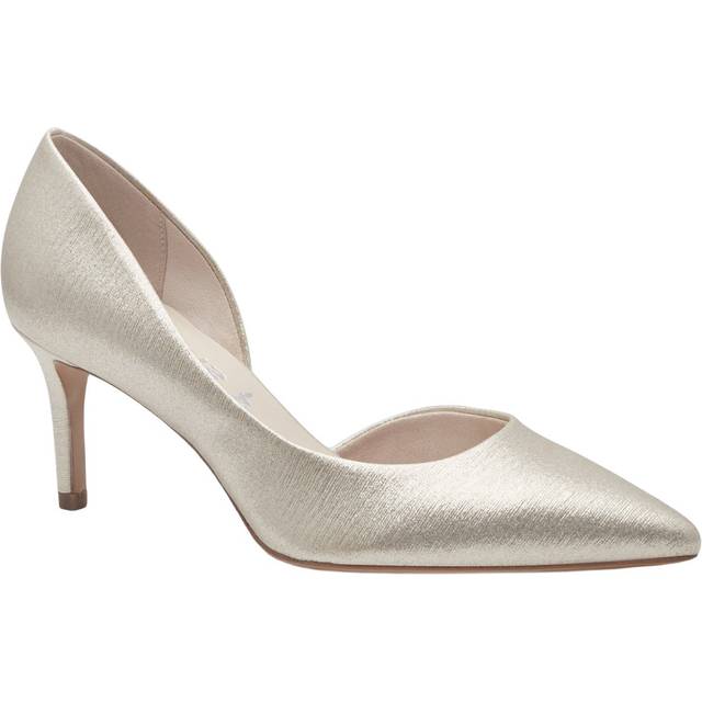 Tamaris Sevres Metallic Slip On Court Shoe Champagne