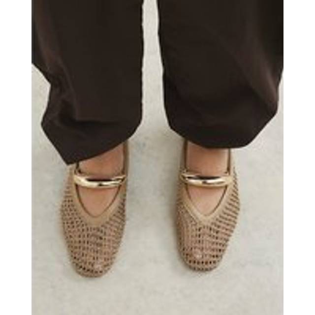 River Island Womens Beige Crochet Ballet Pumps - 4