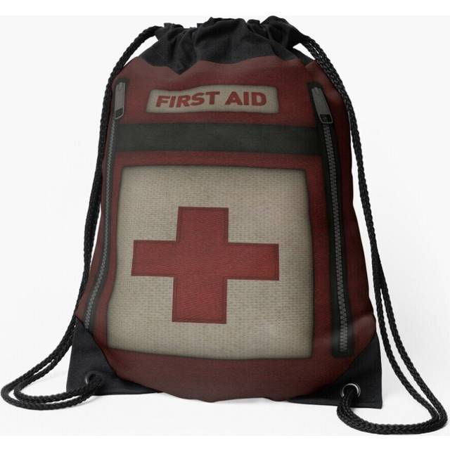 Drawstring Bag First Aid Kit Sport Gym Shoe Backpack