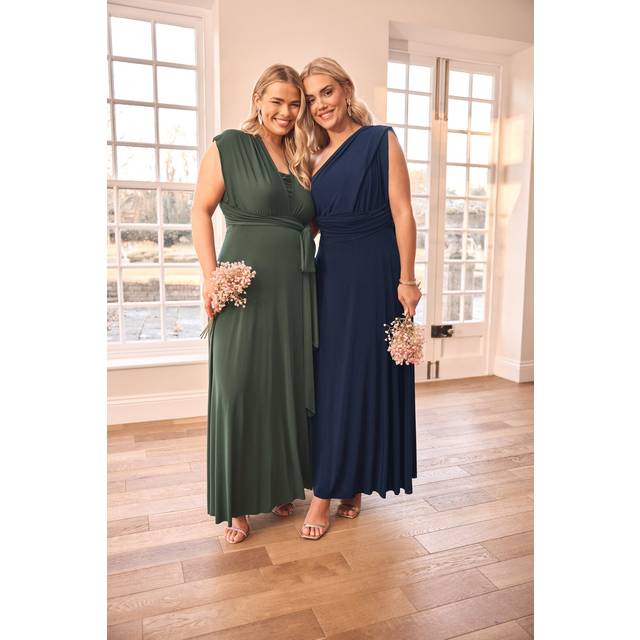 Yours London Curve Dark Olive Green Multiway Maxi Dress, Women's Curve & Plus Size, Yours London - 22