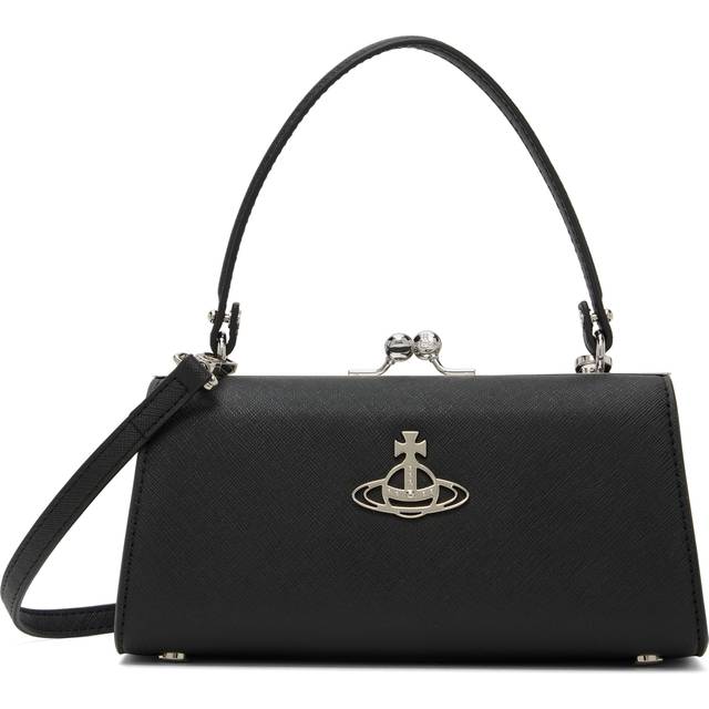 Vivienne Westwood Doll Xl Faux Leather Frame Purse - Black