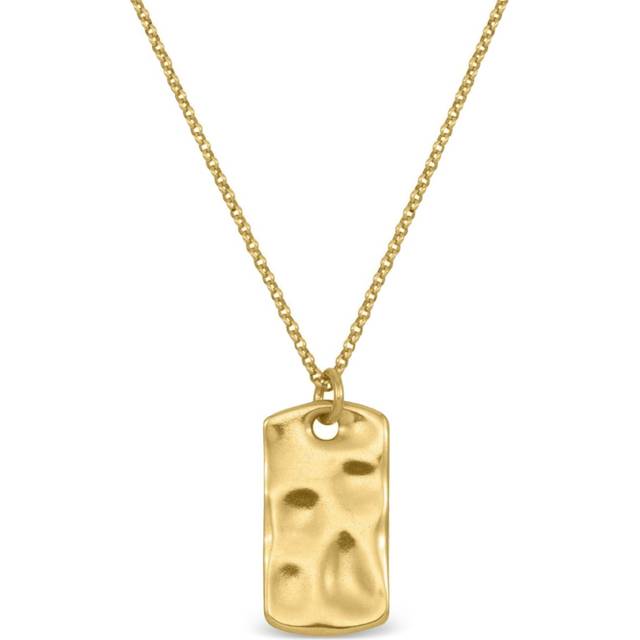 DOWER AND HALL - Waterfall ID necklace - men - 18kt Gold Plated Silver - One Size