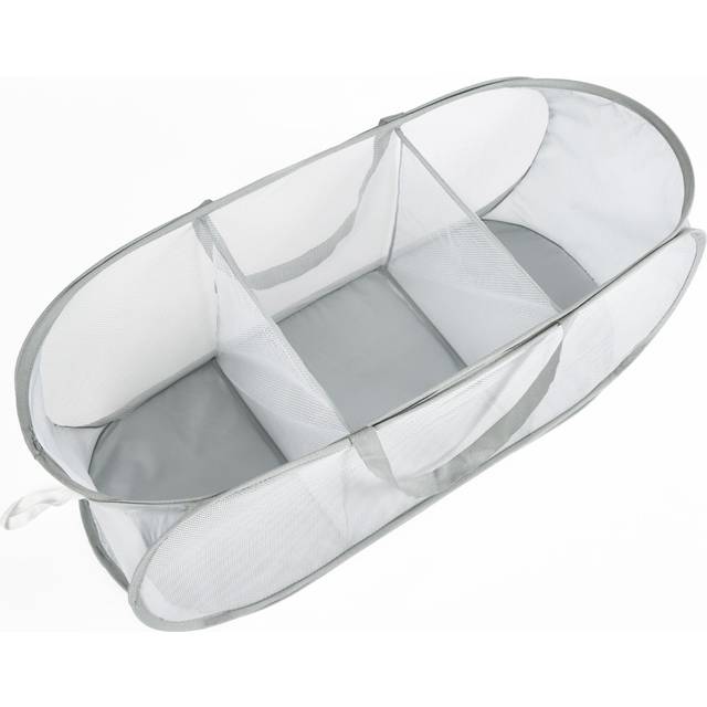 XL 3 Section Laundry Basket Pop Up Sorter Divider Washing Organiser Storage Bin - Grey - One Size