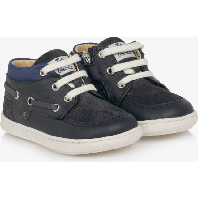 Tartine Et Chocolat Boys Navy Blue Leather First Walker Shoes - 23