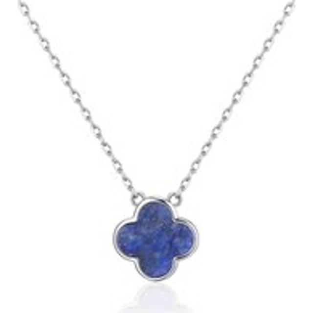 Lapis Gemstone Clover Necklace