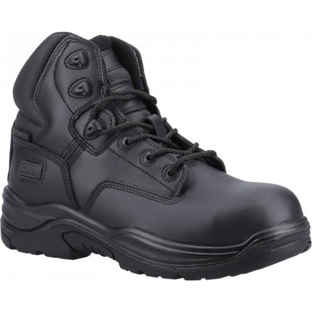 (4 UK, Black) Magnum Unisex Adult Responder Grain Leather Side Zip Safety Boots