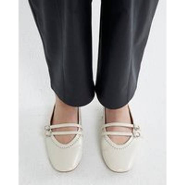 River Island Womens Cream Studded Mary Jane Shoes - 7