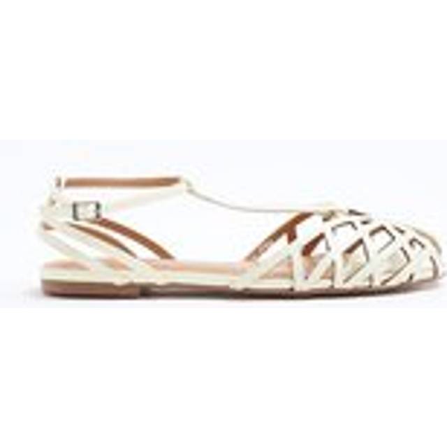 River Island Womens Yellow Caged Patent Sandals - 7