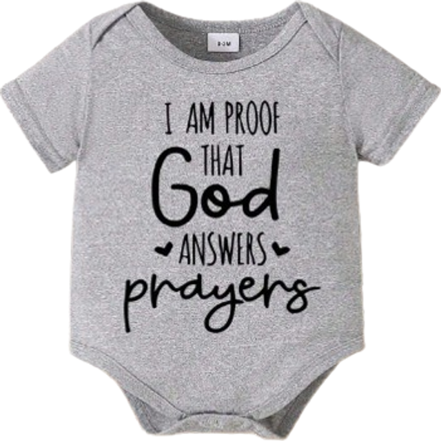 SHEIN Baby Boy Newborn Unisex Baby  Letter Printing Cute Bodysuit Clothes For Infant Boy Girl