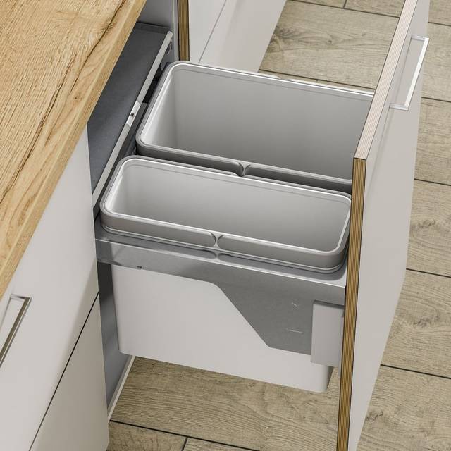 Caple Pull Out Kitchen Cabinet Waste Sorter Bin 45 litres BIN45L