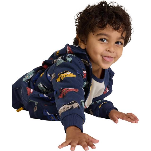 Polarn O. Pyret Kids' Car Print Hoodie, Blue