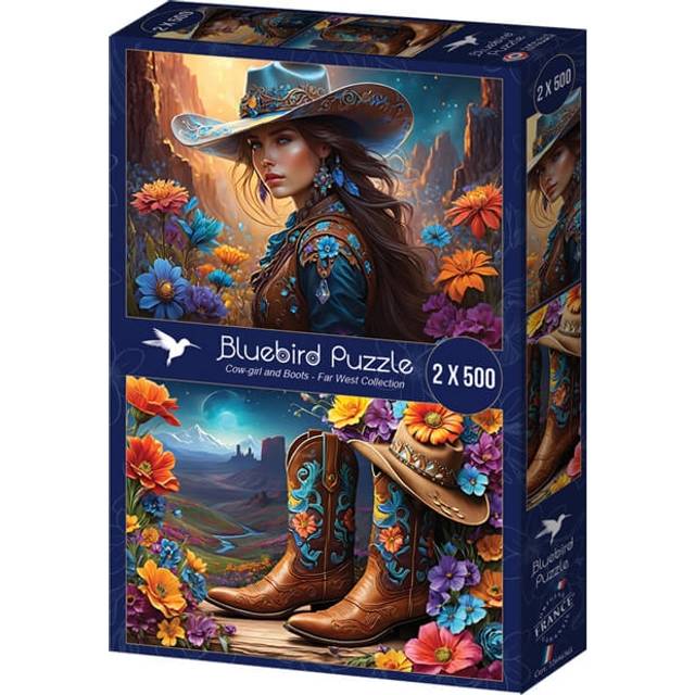 2 Puzzles - Cowgirl and Boots - Far West Collection