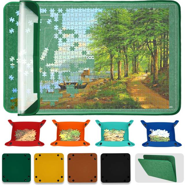 MOZOOSON Jigsaw Board 1500pcs Puzzles, Folding Puzzle Board, Jigsaw Accessories to Move and Store, Jigsaw Puzzle Storage Board 37.4 x 25.6 inches
