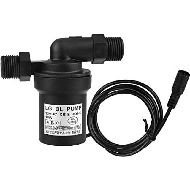 TOPINCN Solar High Temperature Water Pump DC 12V 10W Borstlös varmvattenberedare Varm cirkulationspump nedsänkbar lågt ljud 1/2 gänga