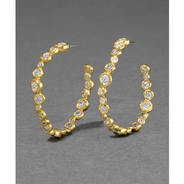 Alexis Bittar Asterales Large Hoop Earrings in Gold | Statement Jewelry from Alexis Bittar (One Size)