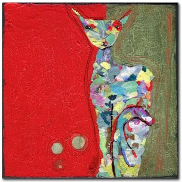 Trademark Fine Art Wyanne 'Three Cent Attitude' Canvas Art  14x14