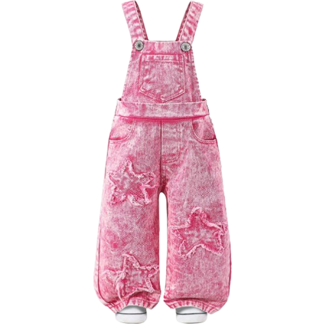SHEIN New Stylish Baby Girls Embroidered Casual Everyday Straps Pants