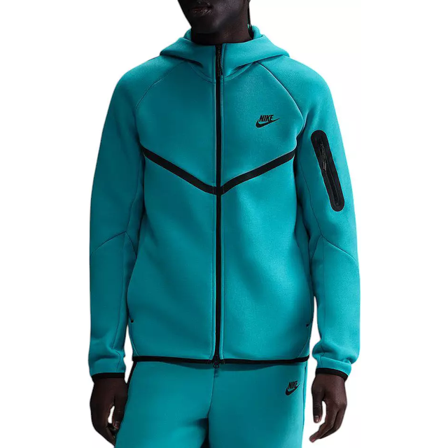 Nike Luvtröja Tech Fleece FZ Vindjacka - Turkos/Svart - ['Turkos'] (Medium)