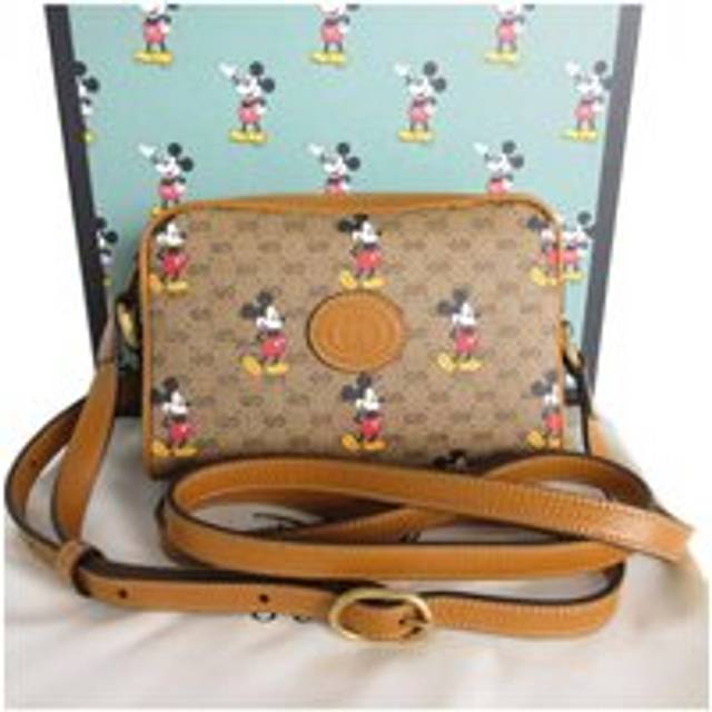 Womens Preloved Mickey Mouse GG Supreme crossbody 631037 Wo - Brown - One Size