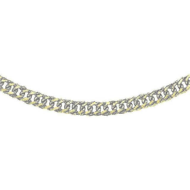 Hatton Garden 9K Yellow Gold Triple Curb Chain For Women 20 '' In Glossy Finish
