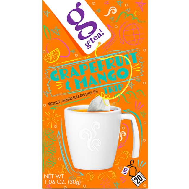 Black &amp; green tea g’tea! Grapefruit &amp; Mango Trip, 20 pcs.