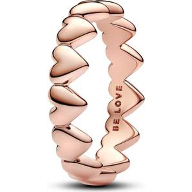 Pandora Rings - Row of Hearts Ring - gold - Rings for ladies - 58