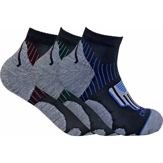 3 pack mens breathable cushioned anti blister sports quarter ankle cycling socks