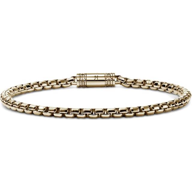 John Hardy - box-chain bracelet - men - 14kt Yellow Gold - L