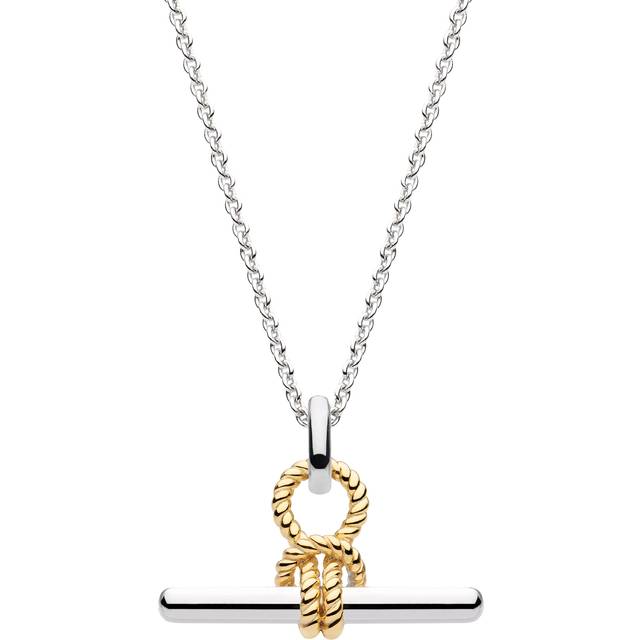 Kit Heath Marina Rope Knot T-Bar Pendant Necklace, Silver/Gold