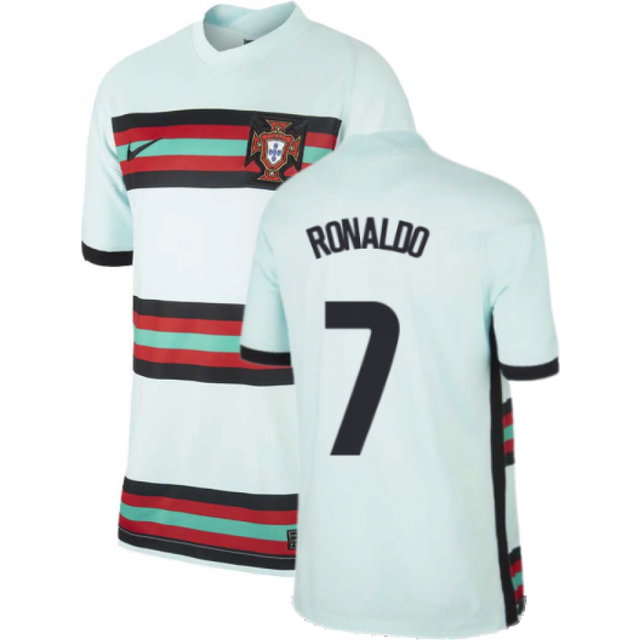'20-'21 Portugal Away Nike Football Shirt (Kids) (RONALDO 7) Blue Polyester Cristiano Ronaldo
