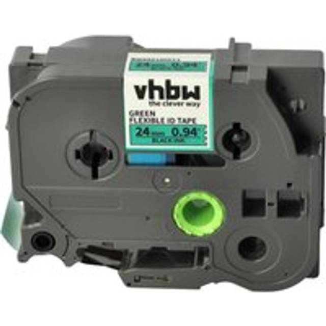 Vhbw - Label Tape compatible with Brother pt E500, D800W, E500VP, E550W, E550WVP, E800W Label Printer 24 mm, Black on Green, Flexible