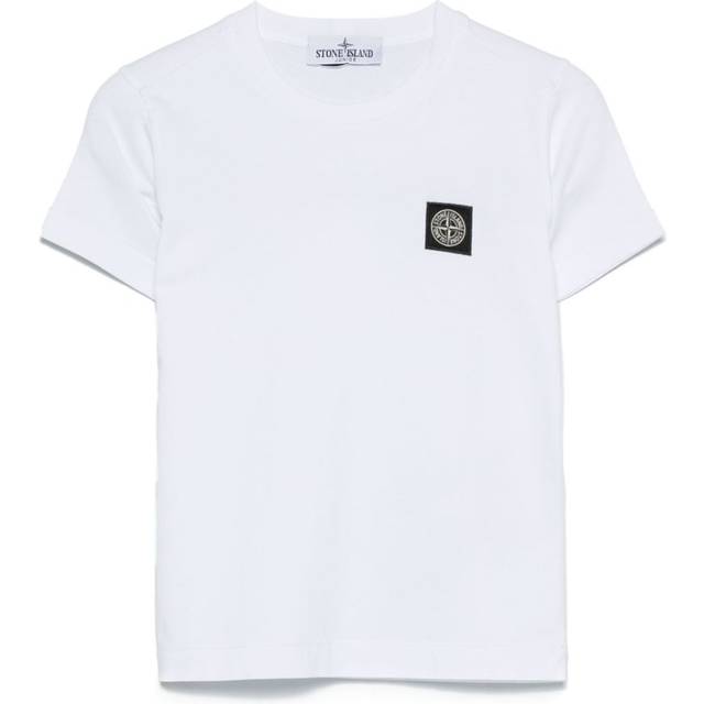 Stone Island Junior - logo-patch T-shirt - kids - Cotton - 6 - White