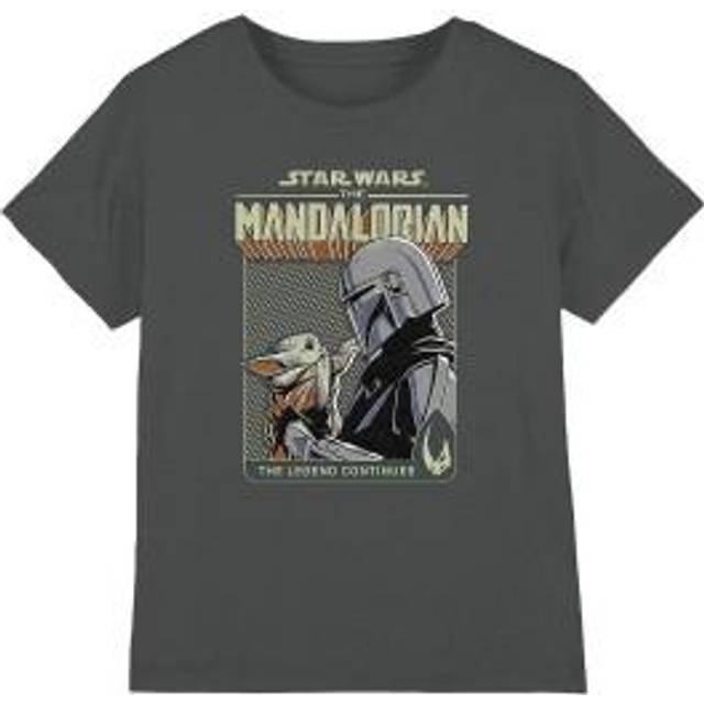 (3-4 Years, Charcoal) Star Wars: The Mandalorian Childrens/Kids Legend Continues Grogu T-Shirt