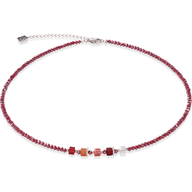 Coeur De Lion Elegance Crystals Necklace Red For Women - red